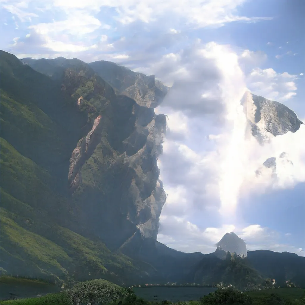 a dreamy landscape produced by a gan